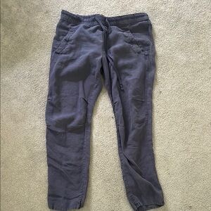 Navy Casual Pants James Perse linen pull on L 3